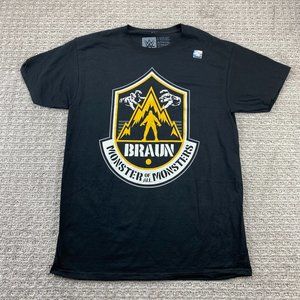 WWE Authentic Shirt Men Medium M Black Braun Strowman Monster of All Monsters